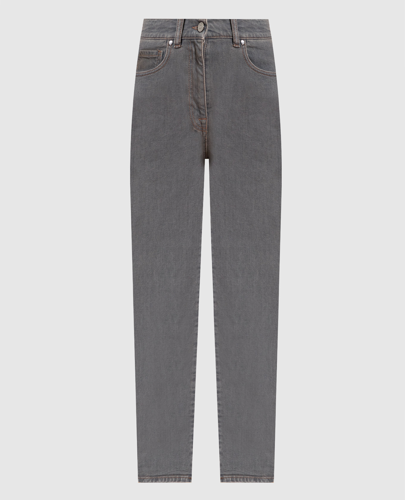 

Gray jeans with logo Peserico, Серый