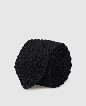 Stefano Ricci Children's black silk tie YCRMTSR1400