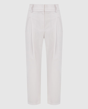Brunello Cucinelli Light beige wool trousers MB526P7381
