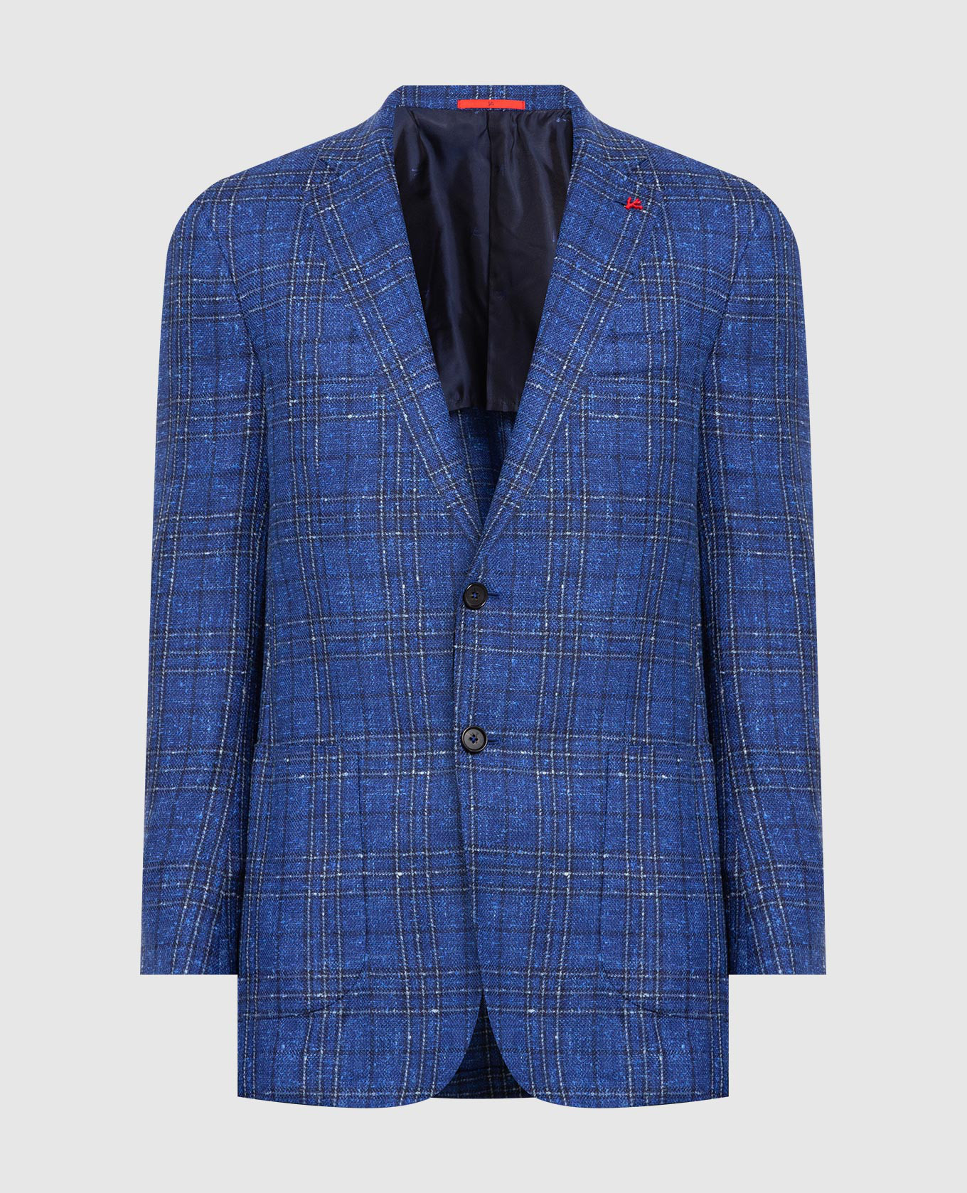 

Blue checkered blazer ISAIA