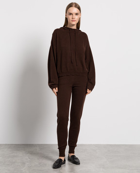 Lou Lou Studio Brown cashmere hoodie LINOSA