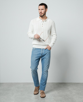 Brunello Cucinelli Blue jeans with logo M283PX1290