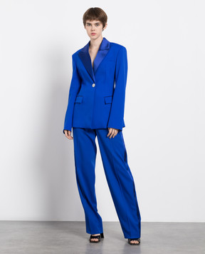 The Attico Blue wool loose fit trousers 228WCP100W027