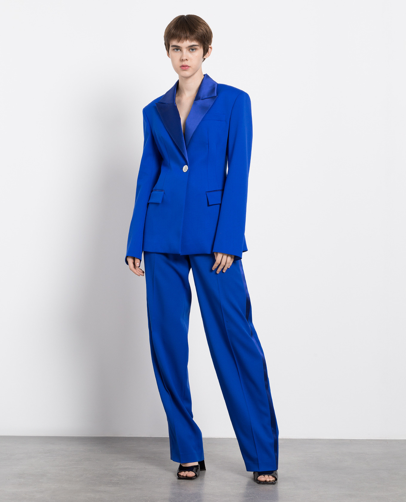 Blue wool loose fit trousers The Attico 2