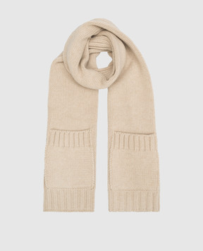 MooRER Beige cashmere scarf SCARFPOKETCWS