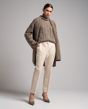 Ermanno Scervino Beige pants made of wool D436P300HJA