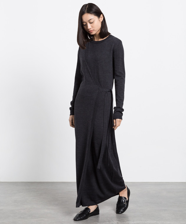 toteme grey dress Cable knit dress grey melange  TOTEME