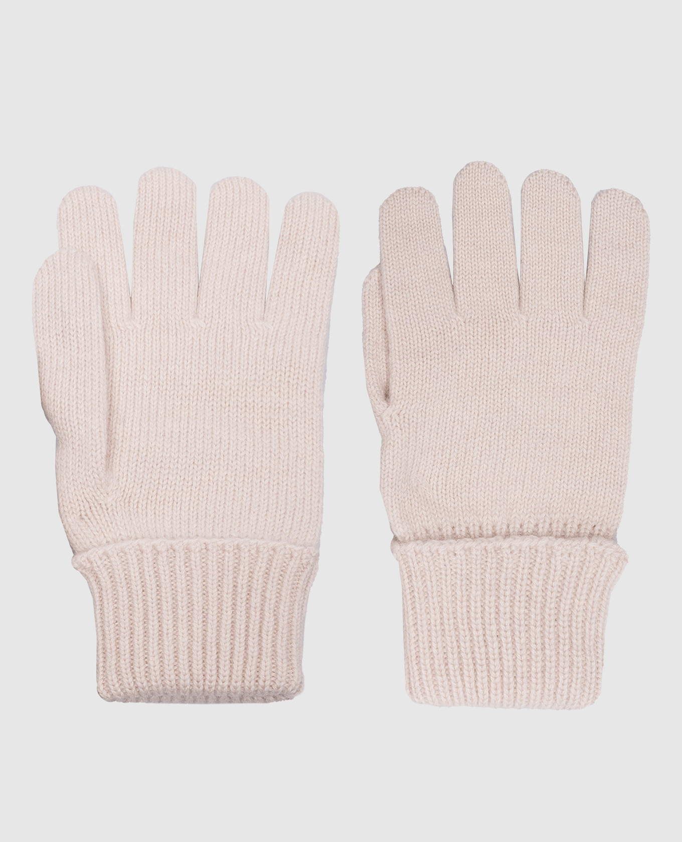 

Children's beige wool and cashmere gloves with logo Il Trenino, Бежевый
