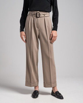 Peserico Beige pants with a belt P04839A03470
