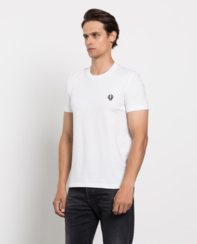 Dolce&Gabbana White T-shirt with logo embroidery M8C03JFUECG