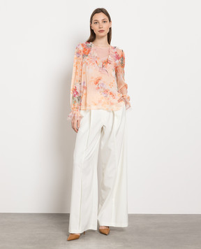 Twinset Beige blouse in floral print 231TP2734