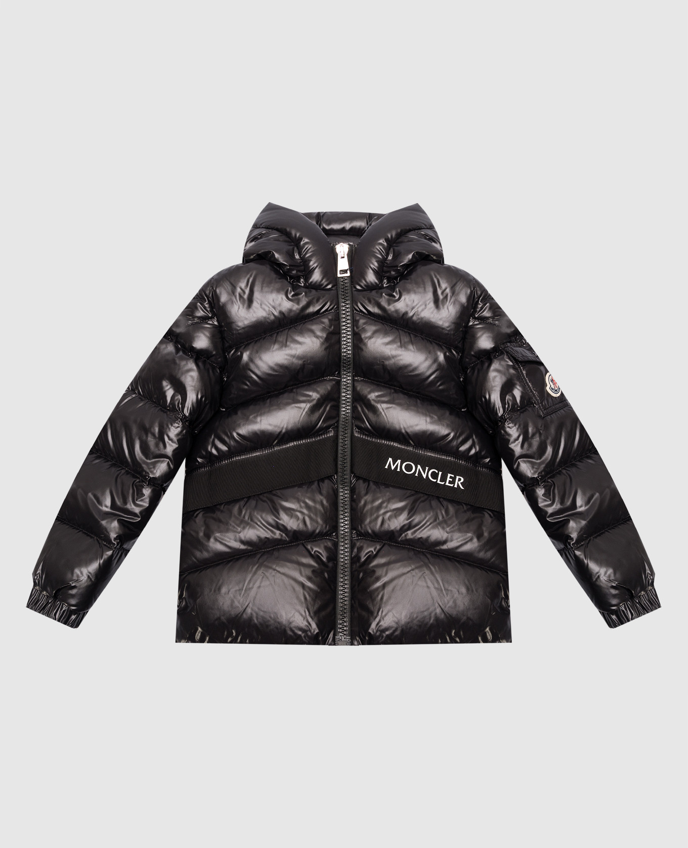 

Children's black down jacket with a logo Moncler ENFANT, Черный