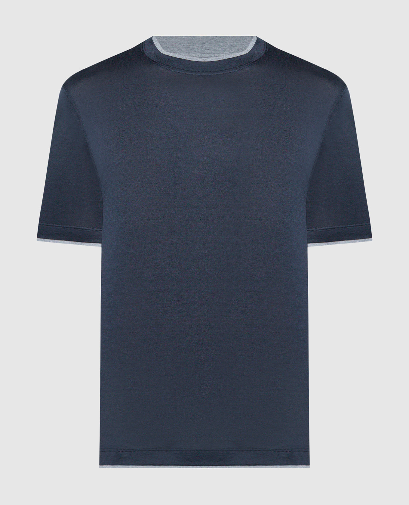 

Blue t-shirt with layering effect Brunello Cucinelli