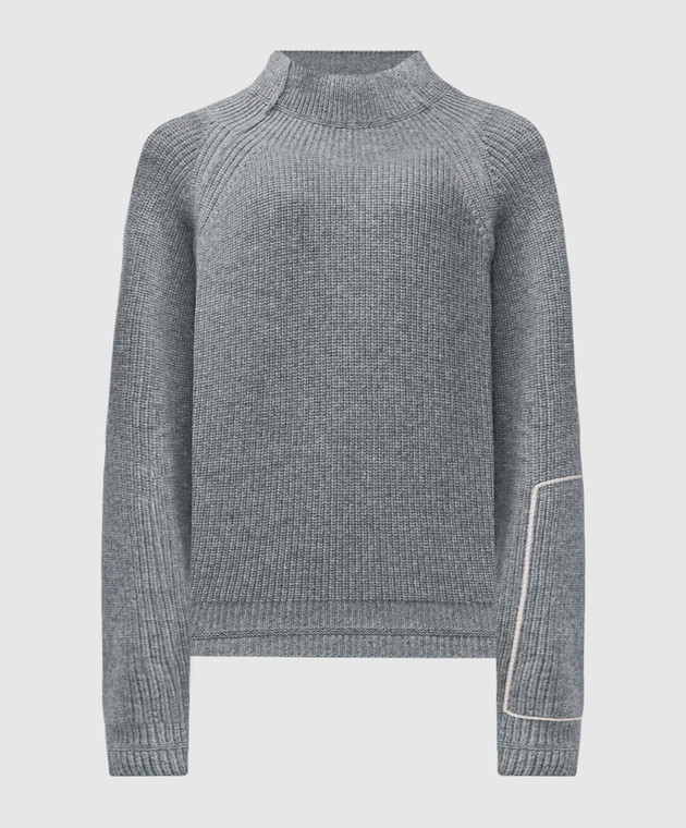 Victoria Beckham - Gray wool sweater 1423KJU005048A - shop with