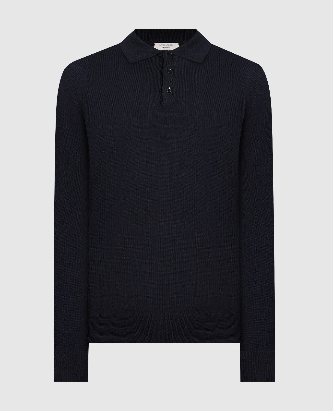 

Blue merino wool polo D'Uomo Milano, Синий