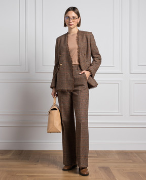 Ballantyne Brown straight-cut woolen jumper B1P68616W02