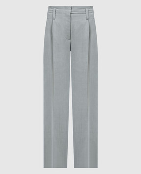 Brunello Cucinelli Gray pants with linen MH126P8542