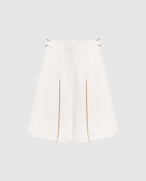 Brunello Cucinelli Beige pleated mini skirt MH579G3383