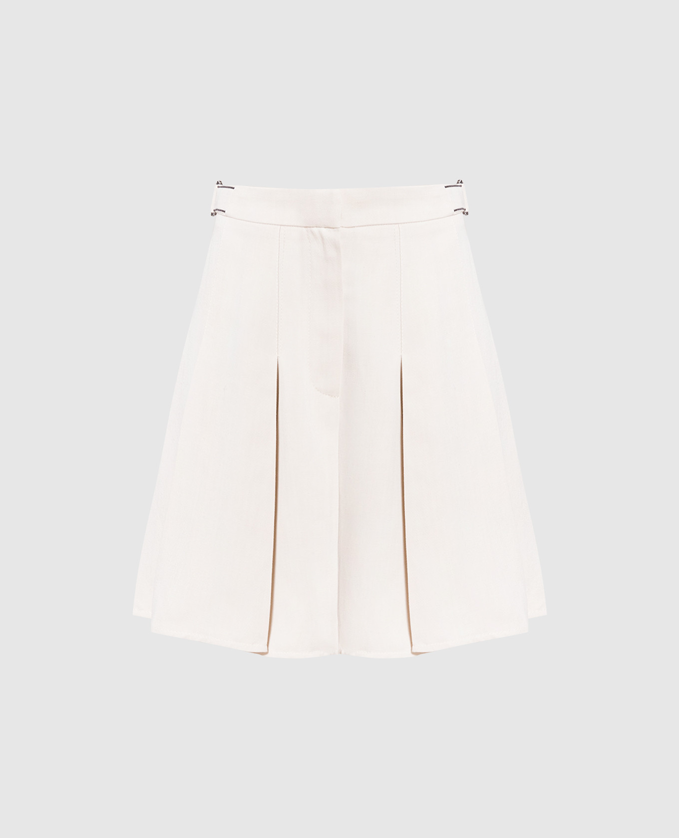 

Beige pleated mini skirt Brunello Cucinelli