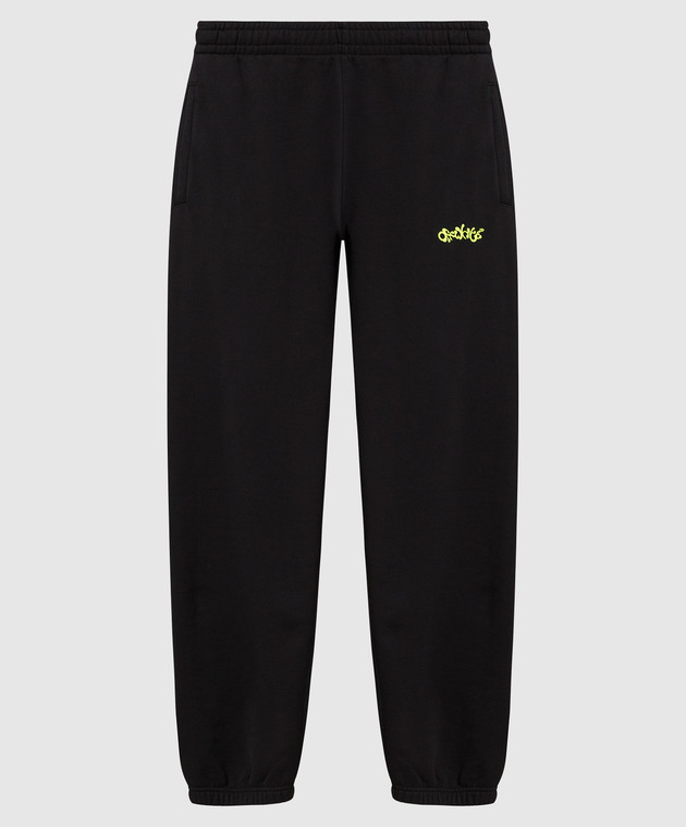 OFF-WHITE / Black joggers with logo print/S/ブラック/OMCH029S23FLE003 Off-White - Black joggers with logo print OMCH029S23FLE003 - shop