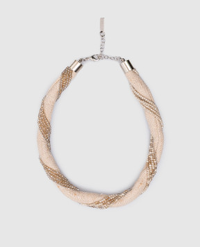 Peserico Beige necklace with beads S35376C0CC080