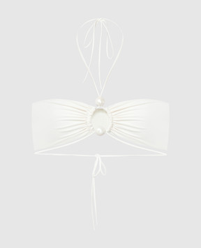 Magda Butrym White bodice from a swimsuit with beads SWIMBRA03987424