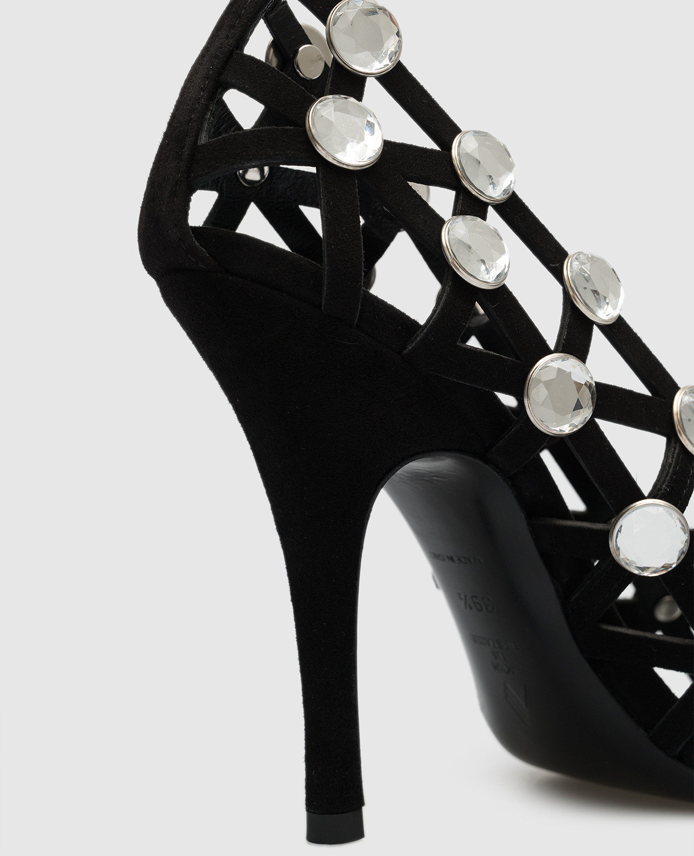 

Black Grid pumps with crystals The Attico