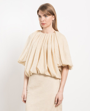 CO Beige blouse with a reaper effect 2068OPLS