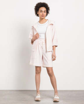 Peserico Pink melange sports jacket with monil chain S06847J002379