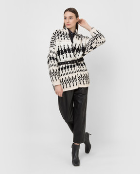 Brunello Cucinelli Patterned cashmere and wool cardigan M6Z603216