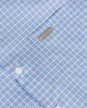 Stefano Ricci Children's blue checked shirt YC003559LJ1775