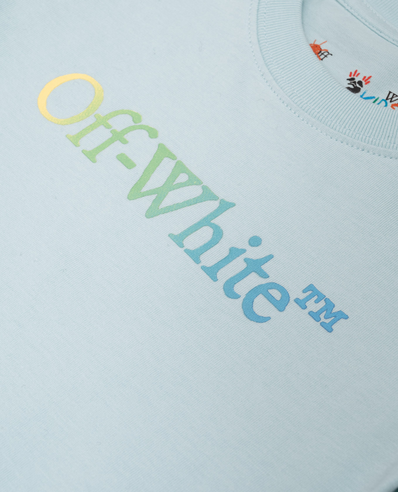 Children's blue t-shirt with logo print Off-White 3