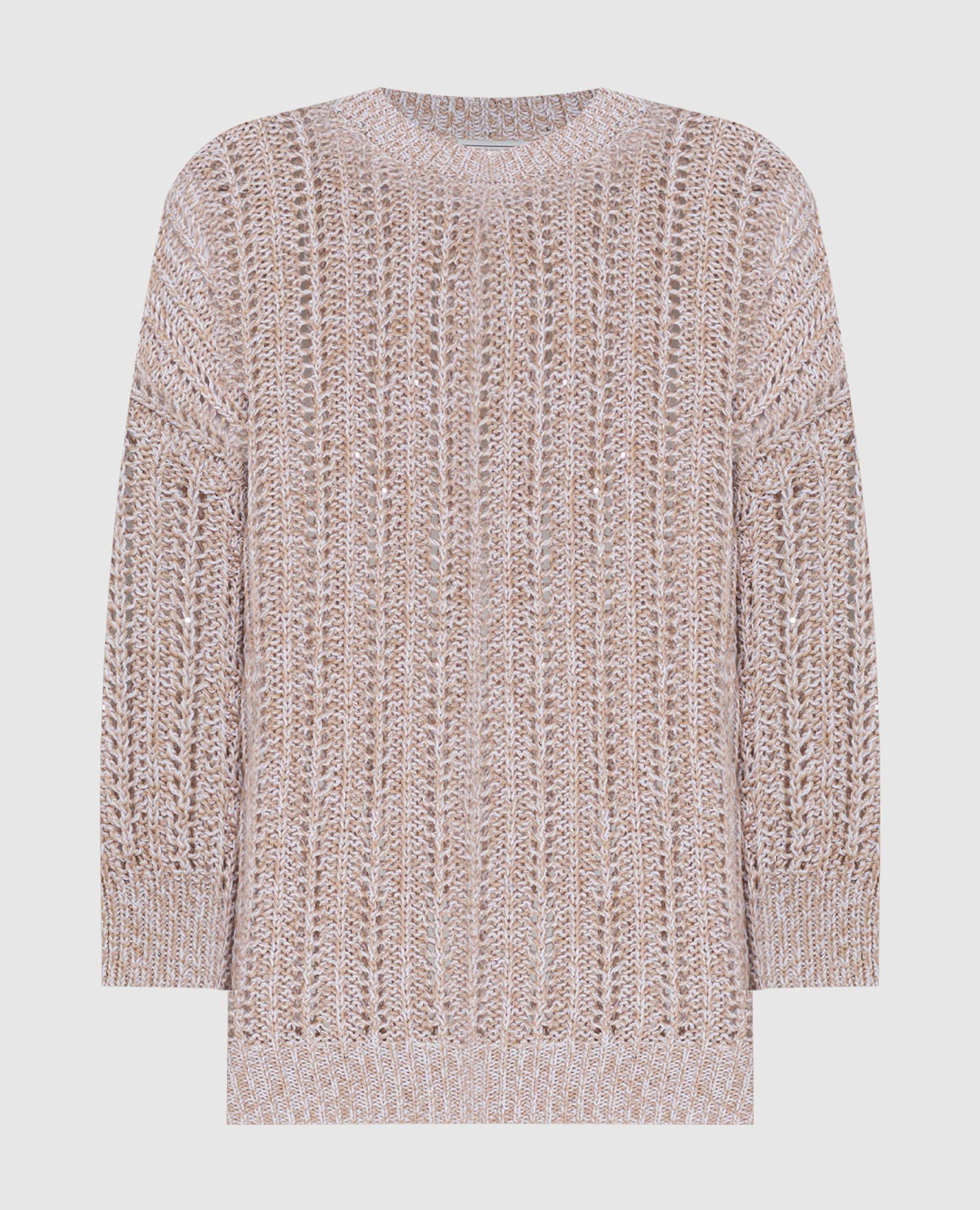 

Beige openwork jumper with sequins Peserico