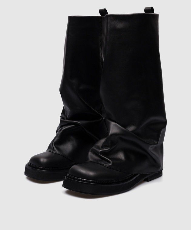 The Attico - Robin black leather boots 241WS798L019 - shop