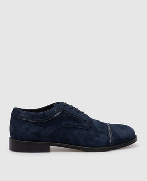 Stefano Ricci Kids Navy Suede Derbies YRU51CG825SDVTV