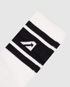 AUTRY White socks with contrasting logo A54ESOPU62WK