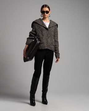 Bottega Veneta Black pants with clips 736493V3F90