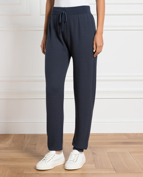 John Smedley Singular blue wool joggers 17SINGULAR