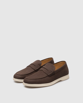 Cashmere&Whiskey Brown leather loafers 110N