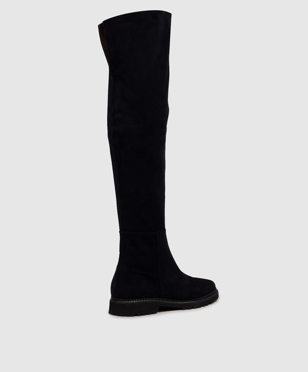 Overknee Brunate Stiefel Brunate Stiefel Schwarz Wildleder Grösse