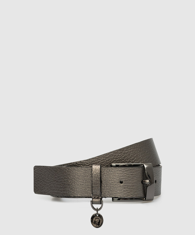 Peserico - Silver leather belt S32545C009443 - shop with  display picture 2