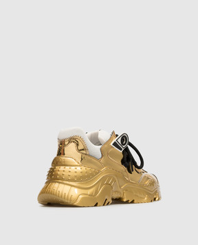 N21 Golden sneakers with a metallic effect 23ISP04460446