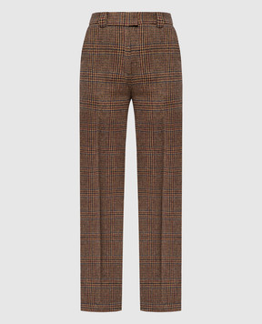 Ballantyne Brown checked wool pants BLT154KWL02