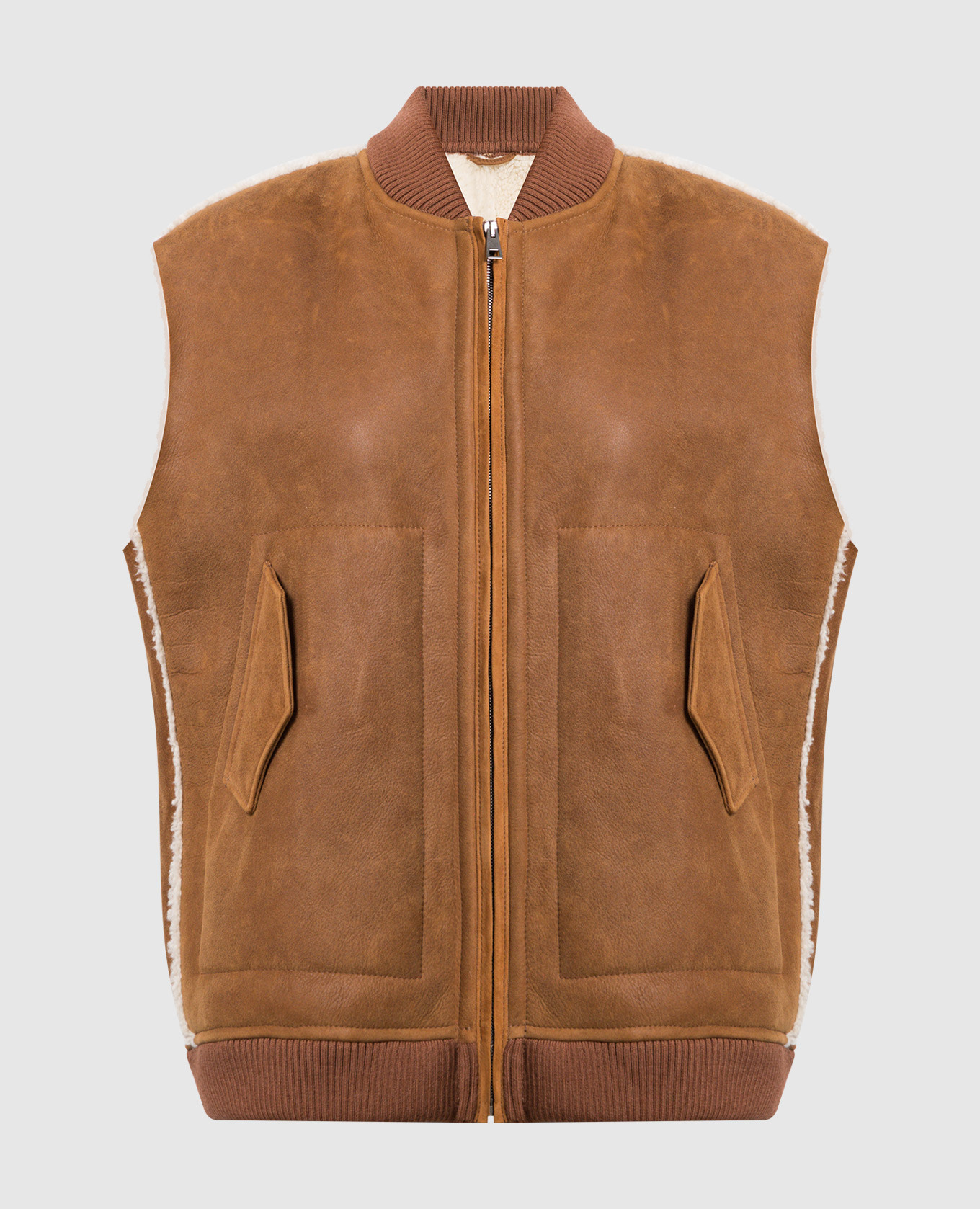 

Brown Giorgia Shearling Waistcoat Simonetta Ravizza, Коричневый