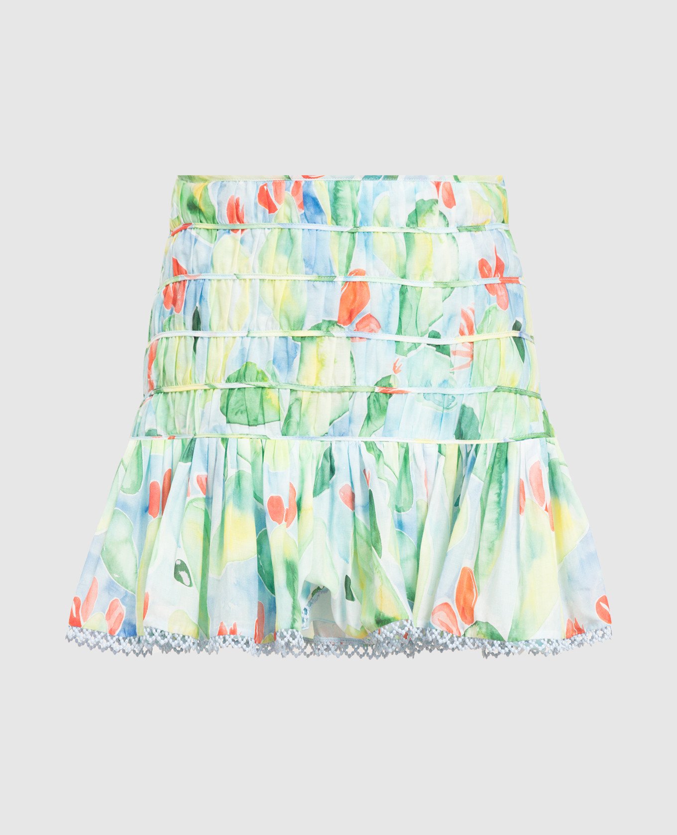 

Gia mini skirt in print Charo Ruiz, Light blue