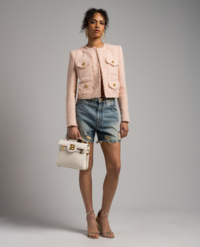 Balmain Pink tweed jacket CF1SK595XF91