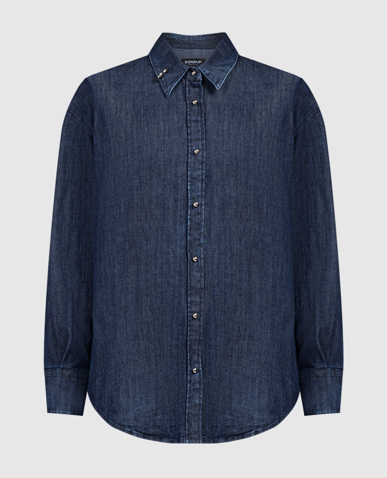 

Blue denim shirt with logo Dondup