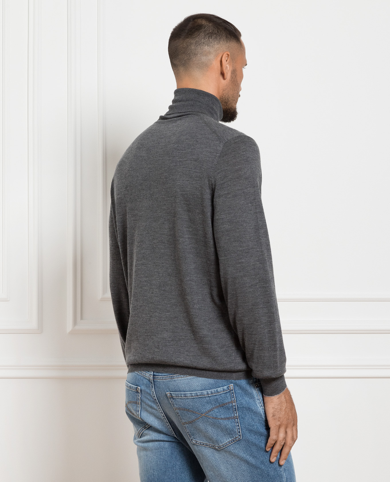 

Gray wool and cashmere golf Brunello Cucinelli, Grey