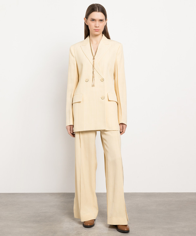 Jil Sander - Yellow double-breasted jacket J01BN0101J65005