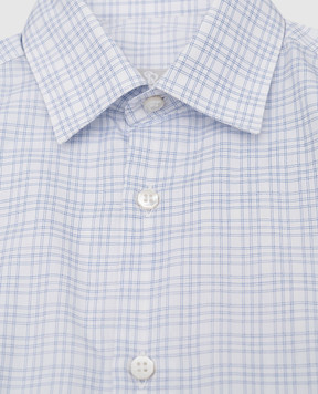 Stefano Ricci Children's white checked shirt YC002317LJ1949